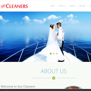 Sun Cleaners, a website made by the Philadelphia area web development company TAF JK Group Inc.